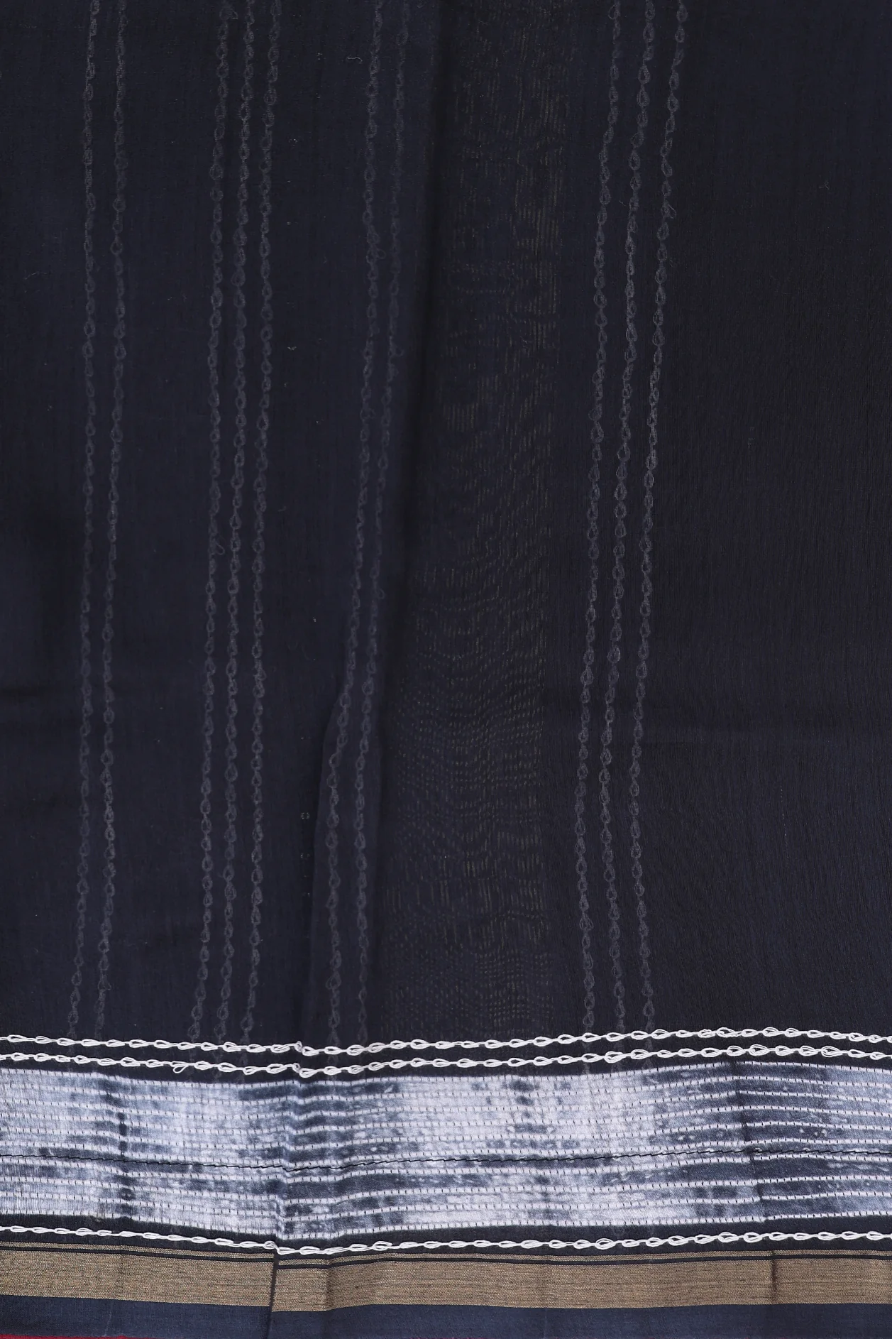 Chanderi Silk Cotton Saree In Mulberry With Shibori Design - Image 5