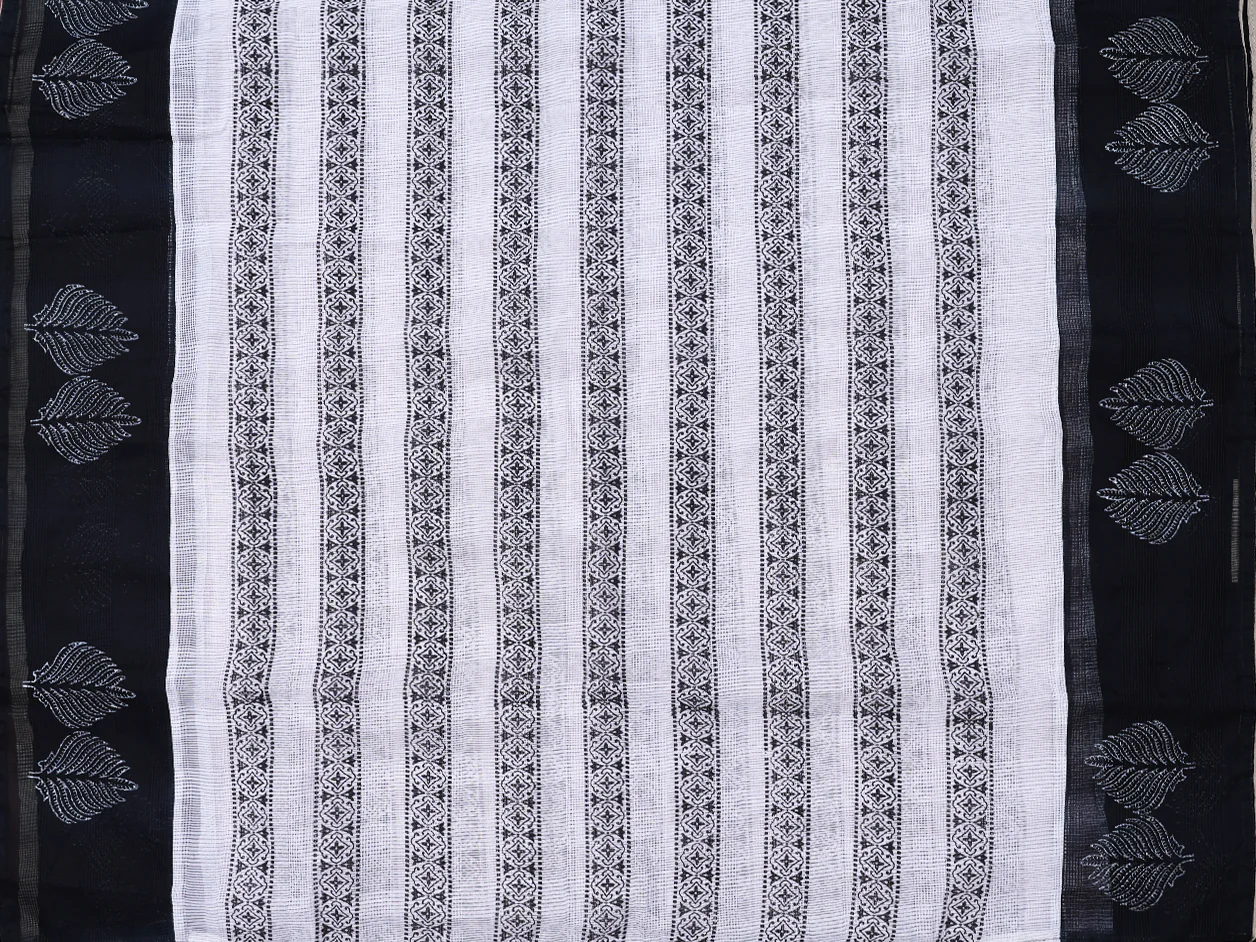 Checks Design White Cotton Unstitched Salwar Material - Image 4