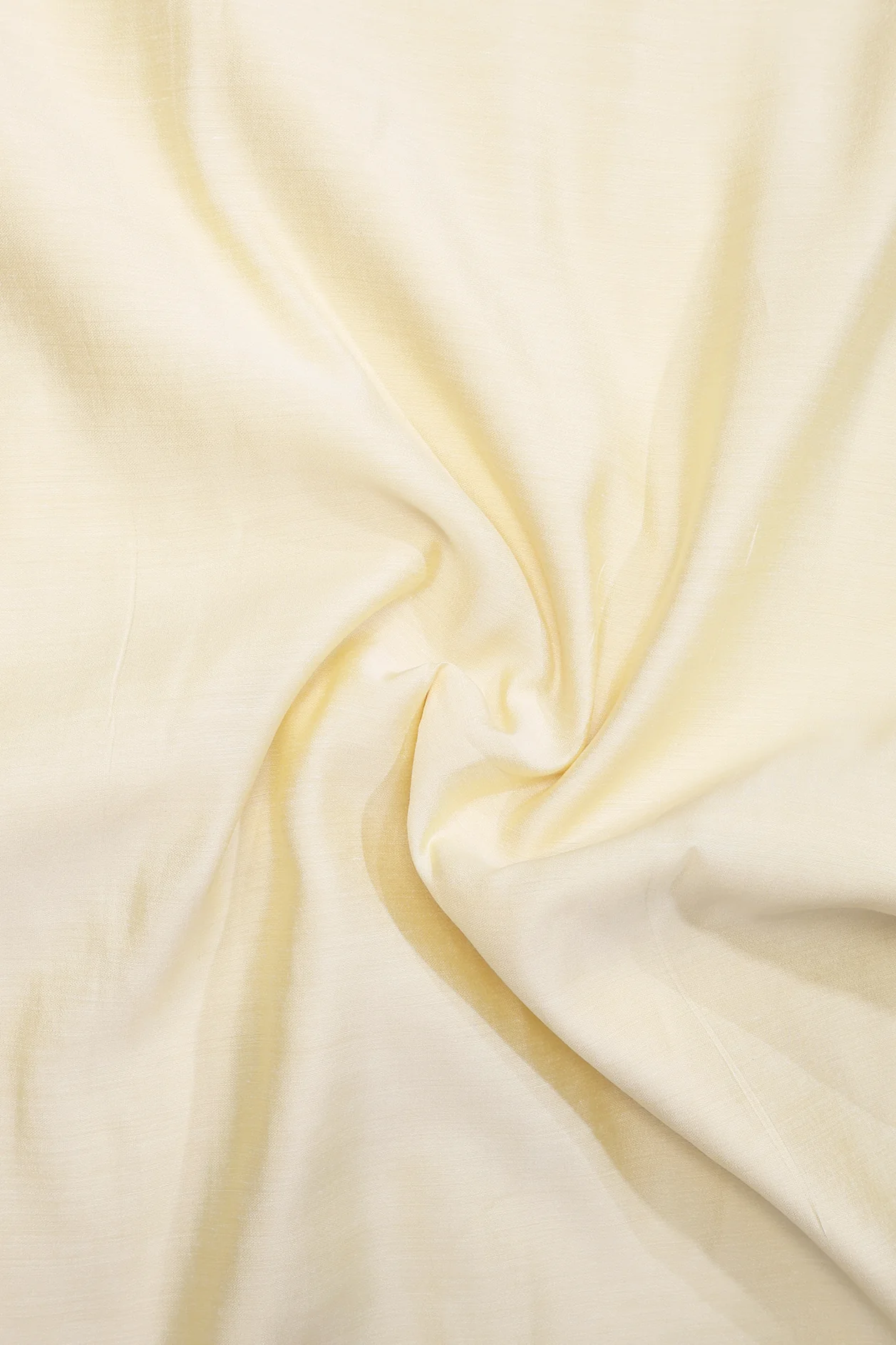 Chinese Neck Plain Light Yellow Silk Cotton Long Kurta - Image 3