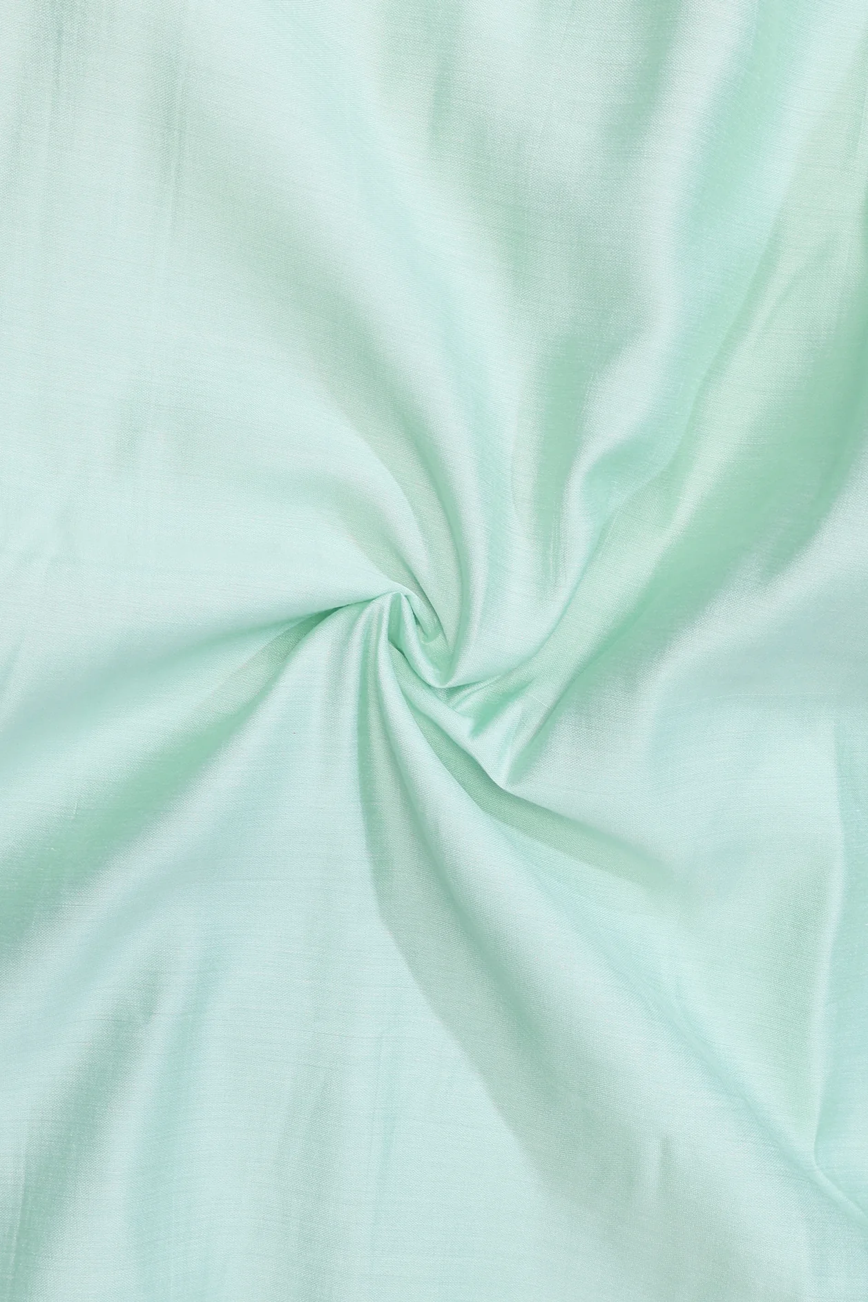 Chinese Neck Plain Mint Green Silk Cotton Long Kurta - Image 3