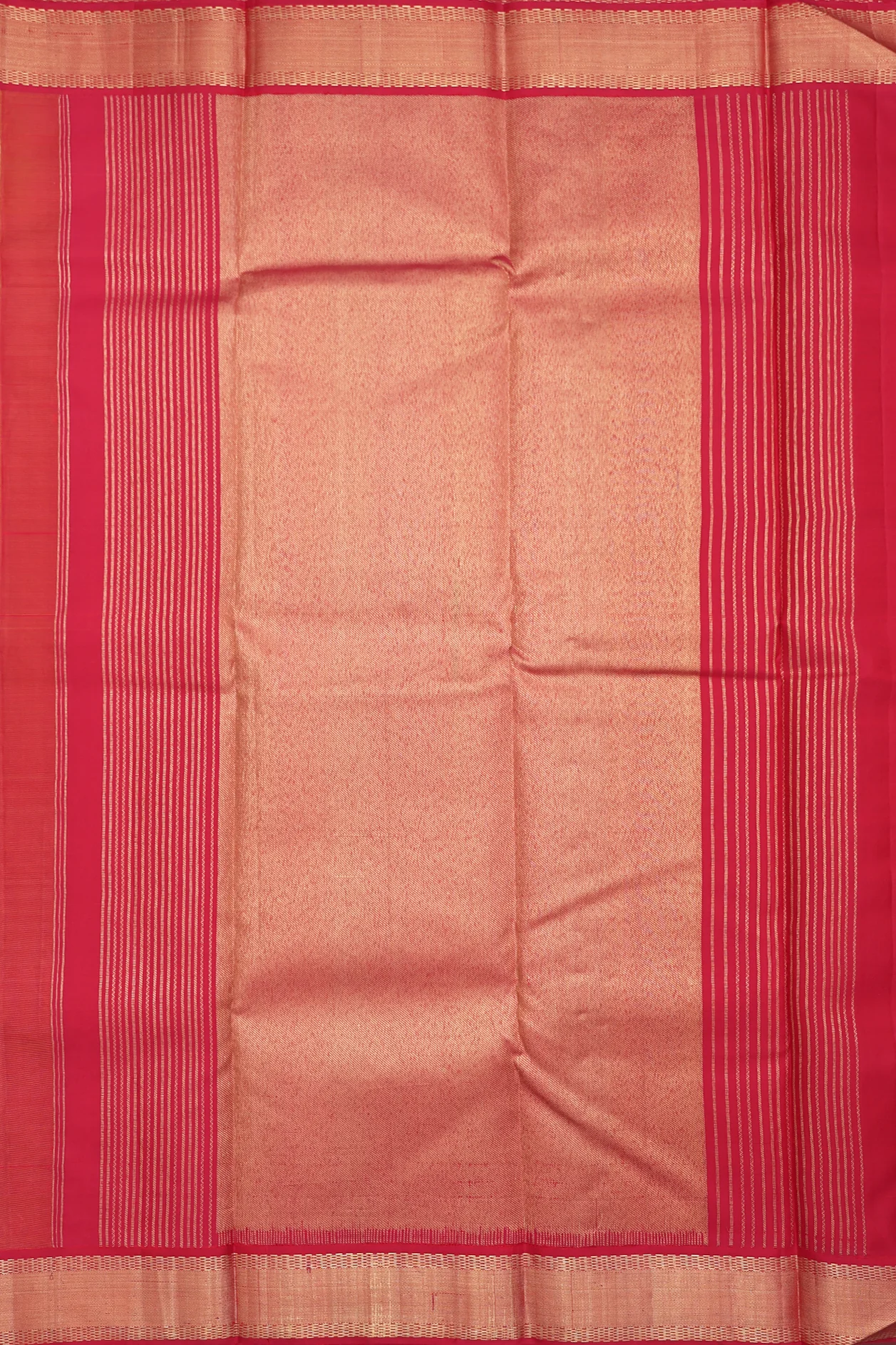 Kanchipuram Silk Saree In Brown With Brocade Design - Image 4