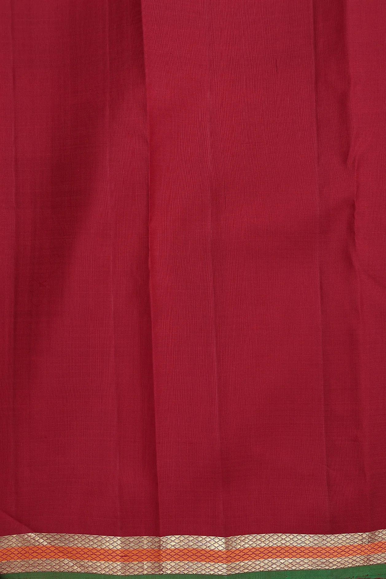 Kanchipuram Silk Saree In Crimson Red With Checks Design - Image 5