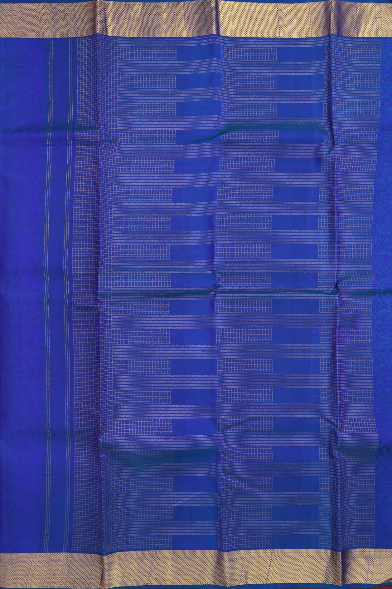 Kanchipuram Silk Saree In Dual Tone With Jacquard Pattern - Image 4