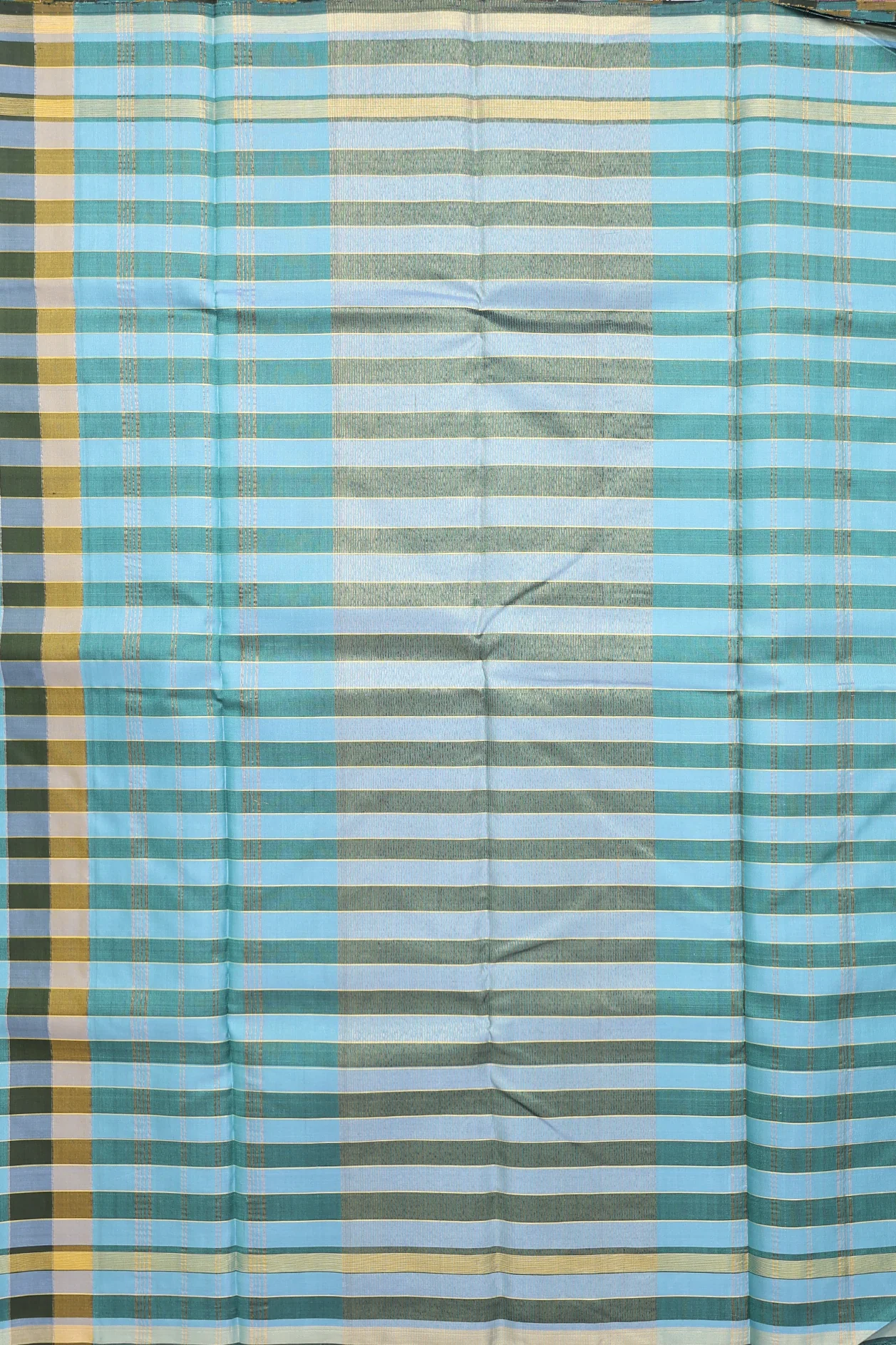 Kanchipuram Silk Saree In Multicolor With Checks Design - Image 4