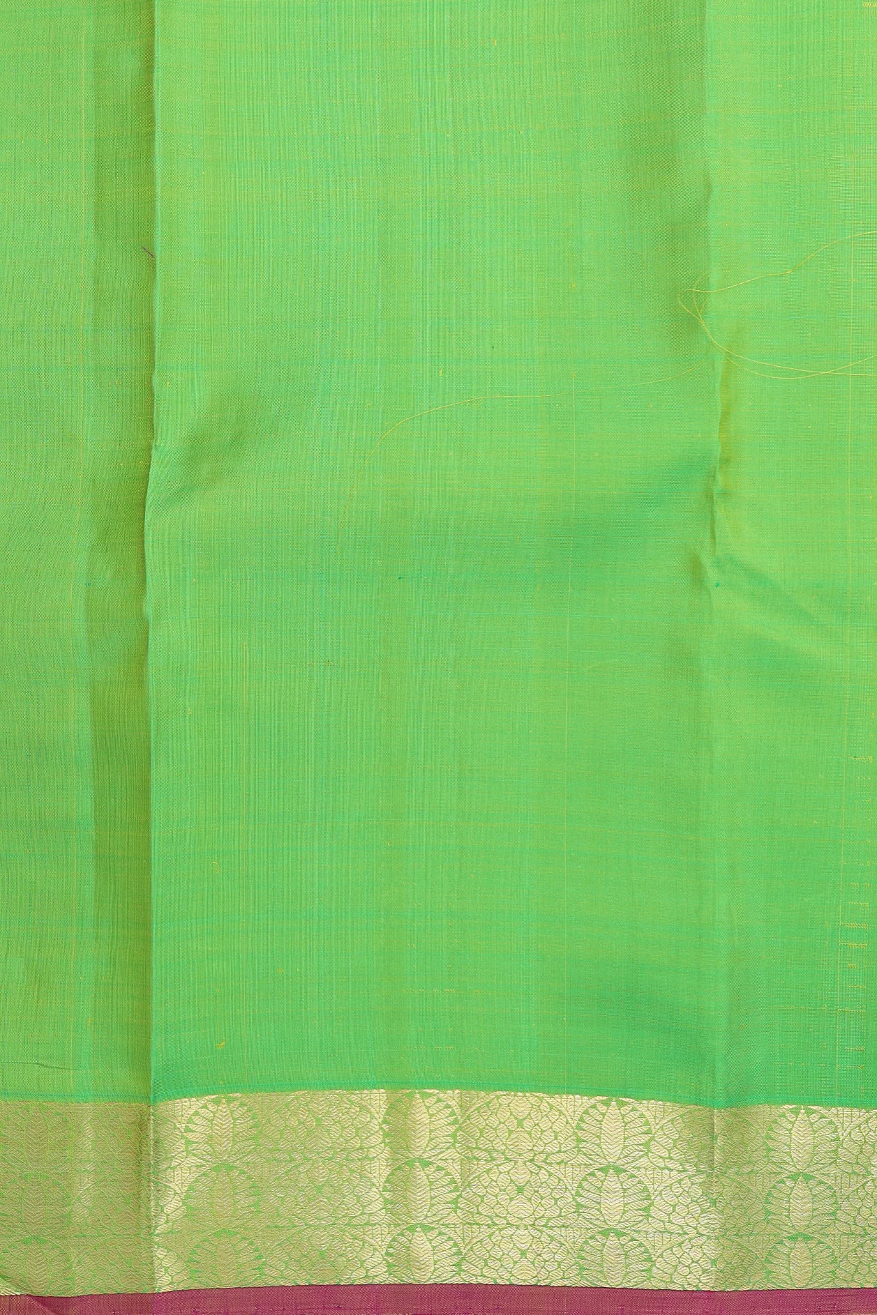 Kanchipuram Silk Saree In Parrot Green With Jacquard Pattern - Image 5