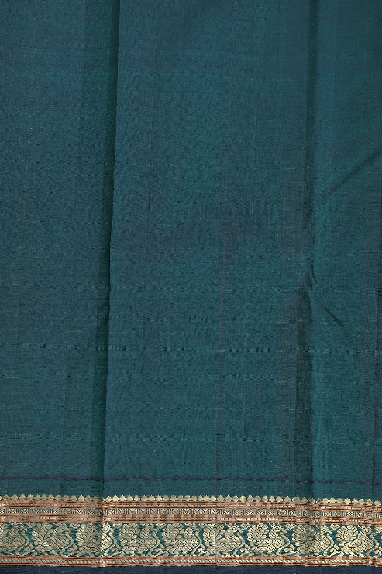 Kanchipuram Silk Saree In Pastel Green With Threadwork Buttis - Image 5