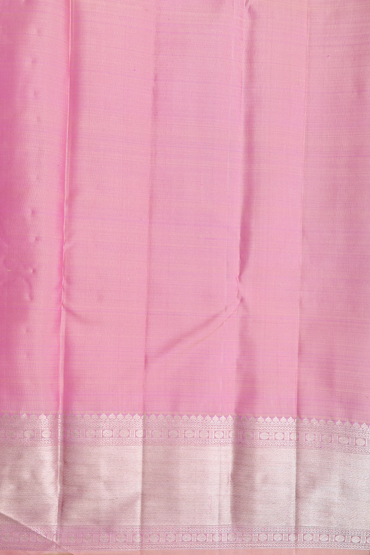 Kanchipuram Silk Saree In Pastel Pink With Zari Motifs - Image 5