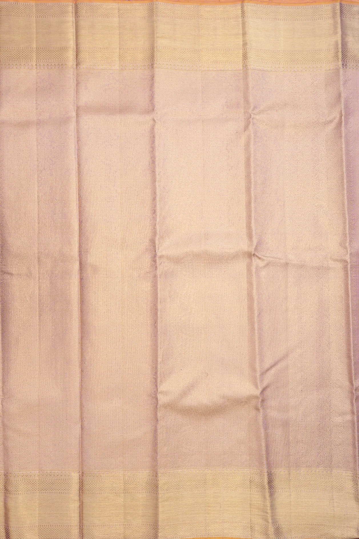 Kanchipuram Silk Saree In Peach Pink With Floral Design - Image 4