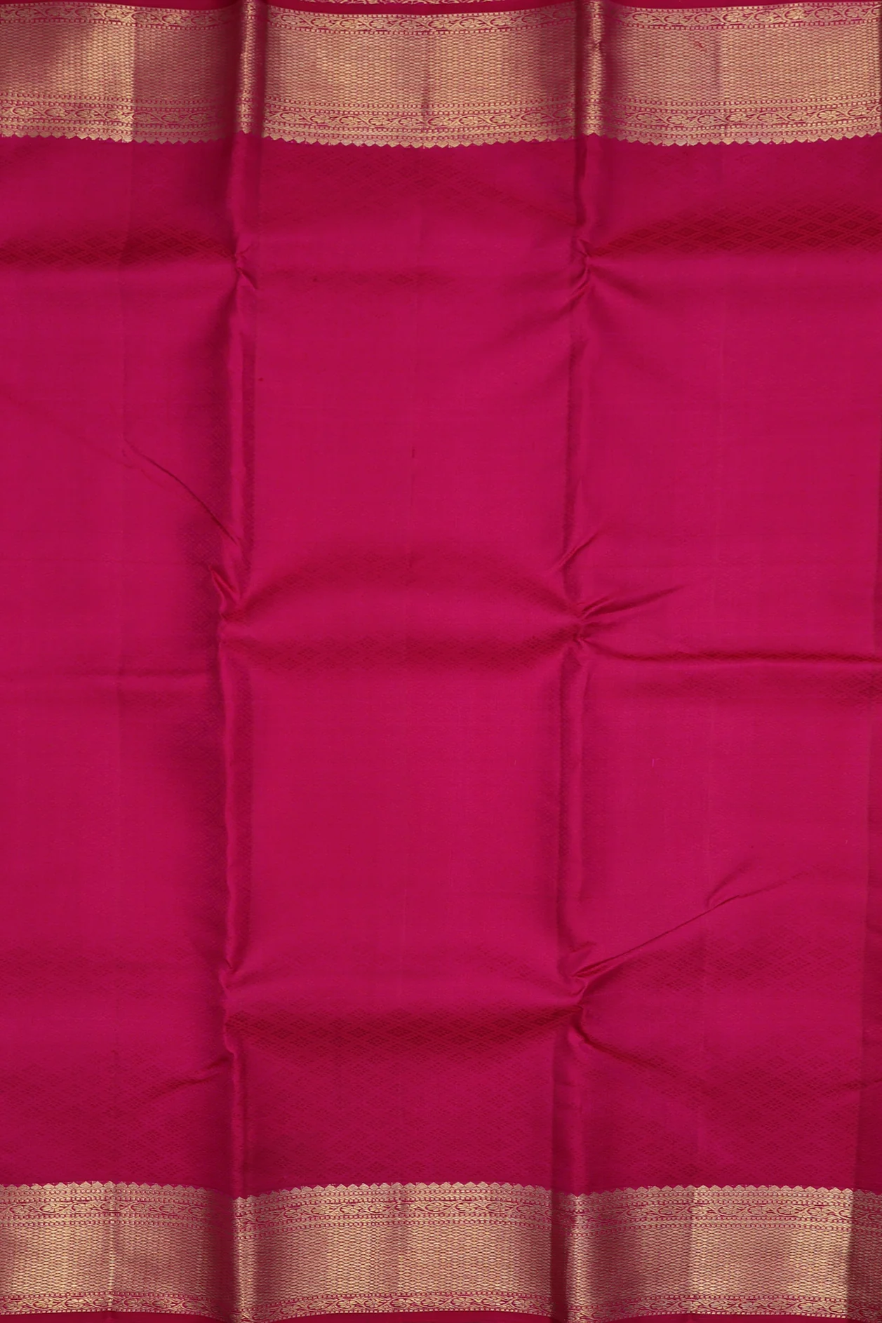 Kanchipuram Silk Saree In Rose Red With Jacquard Pattern - Image 3