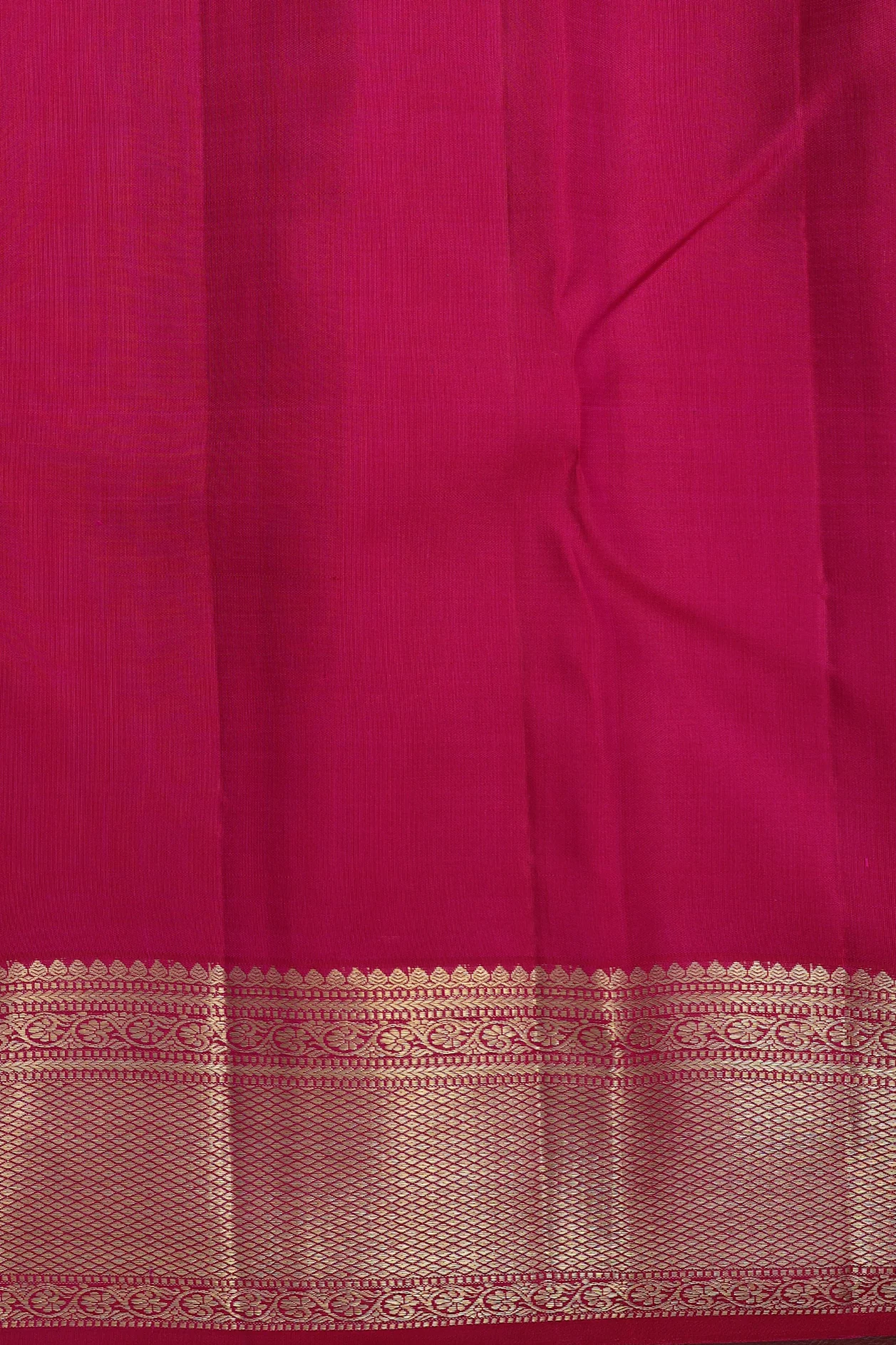 Kanchipuram Silk Saree In Rose Red With Jacquard Pattern - Image 5