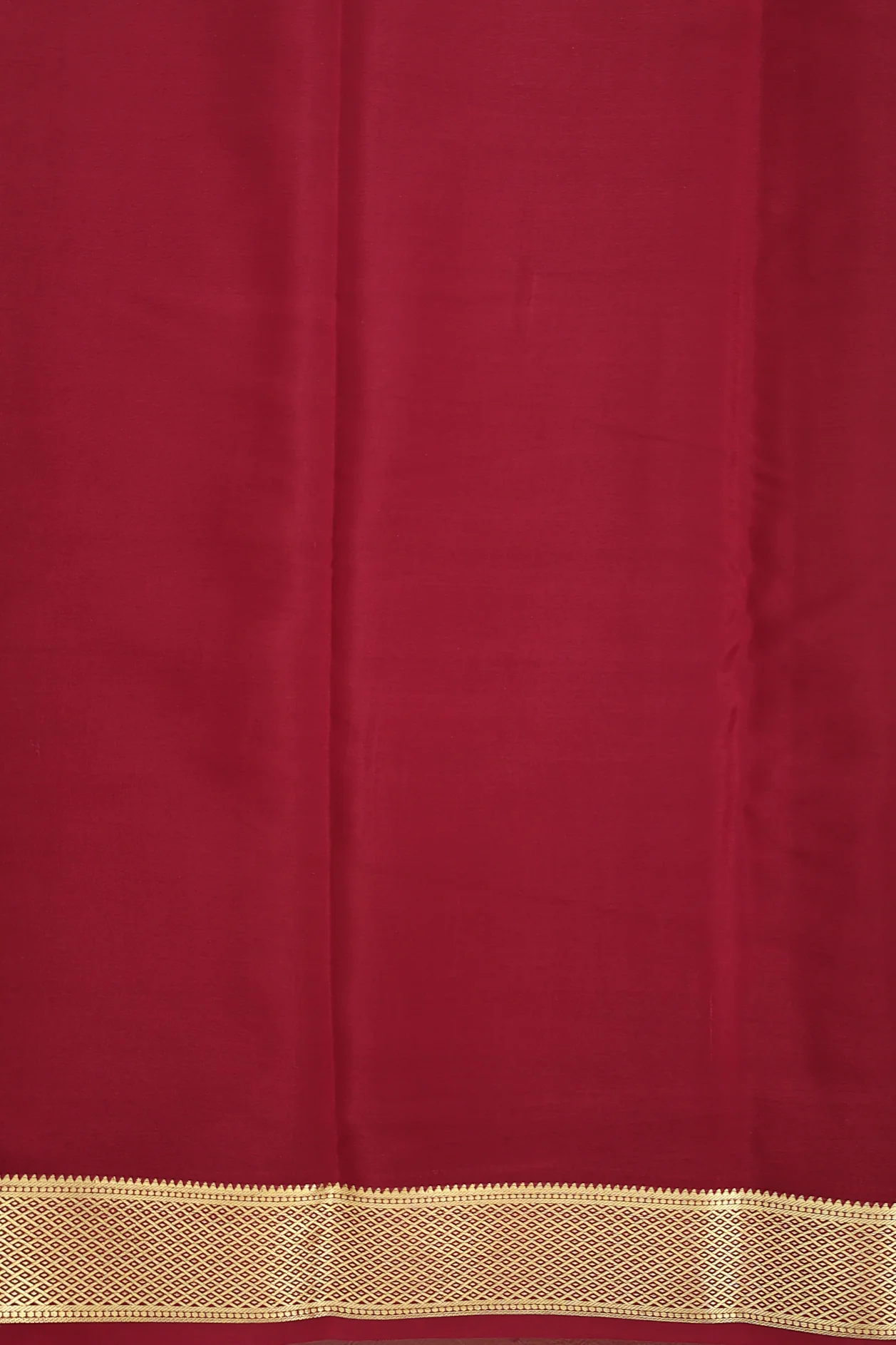 Mysore Silk Saree In Bright Yellow With Contrast Border - Image 5