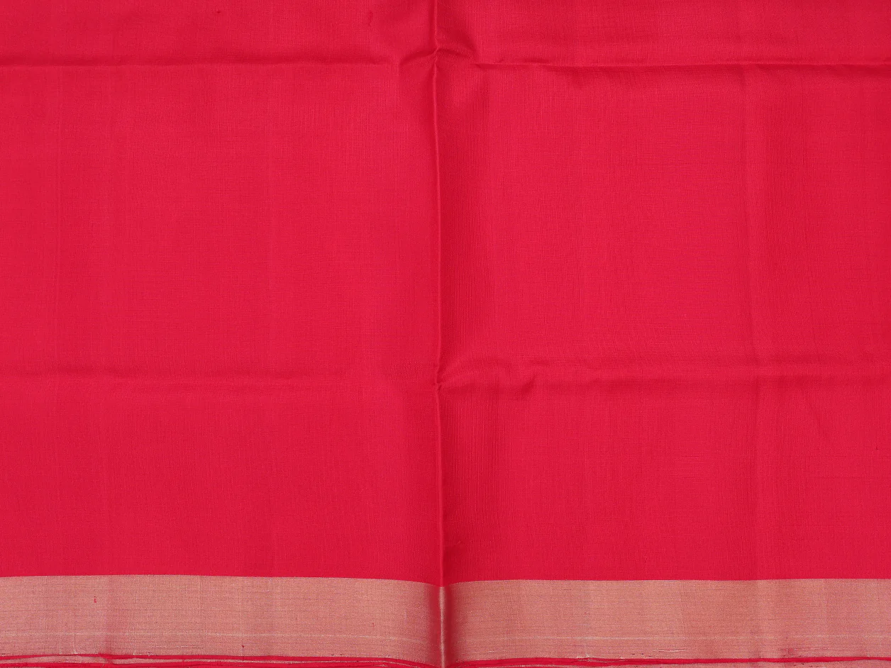 Paisley Buttas Chilli Red Silk Unstitched Salwar Material - Image 3