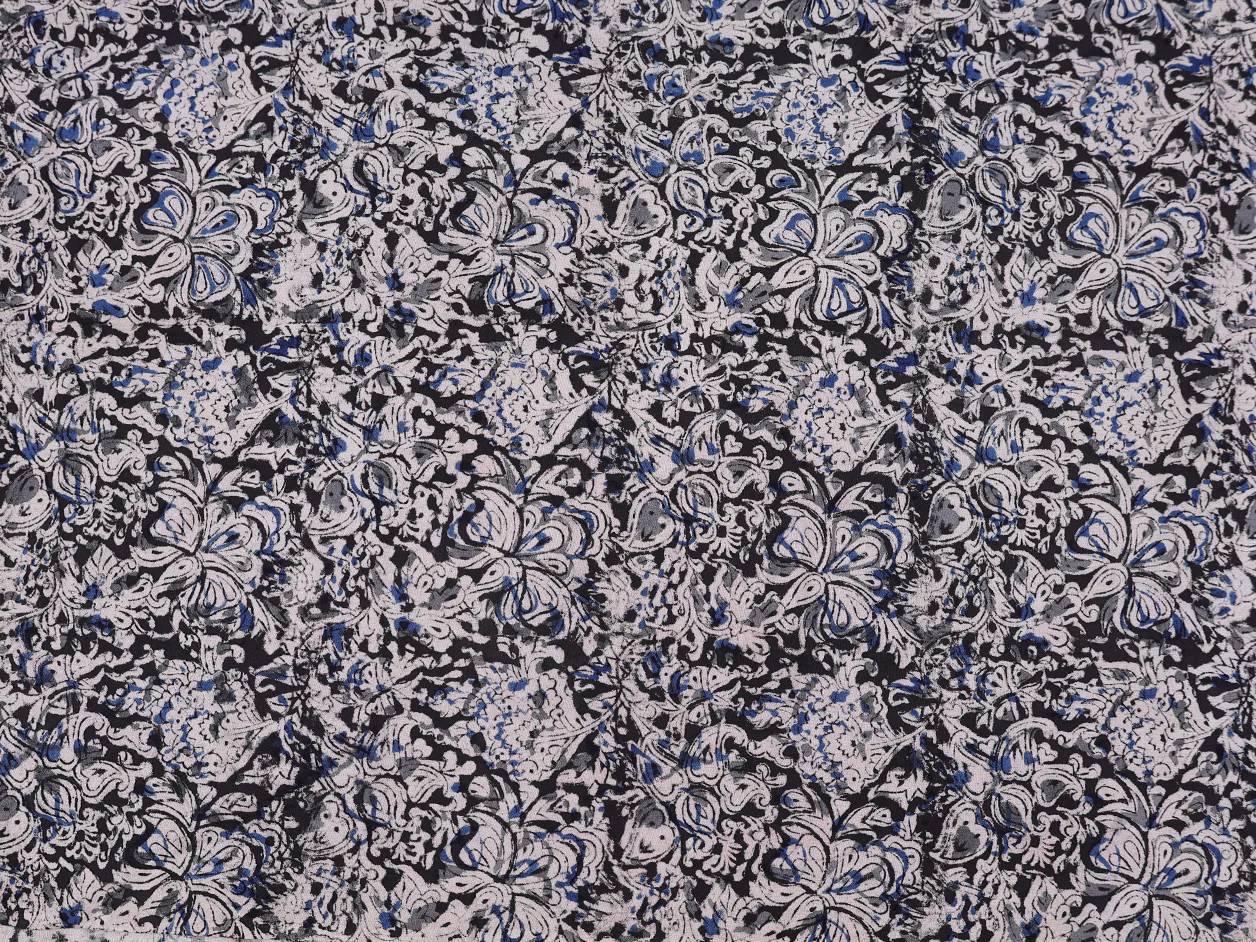 Plain Cerulean Blue Cotton Unstitched Salwar Material - Image 3