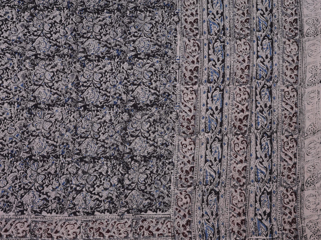 Plain Cerulean Blue Cotton Unstitched Salwar Material - Image 4