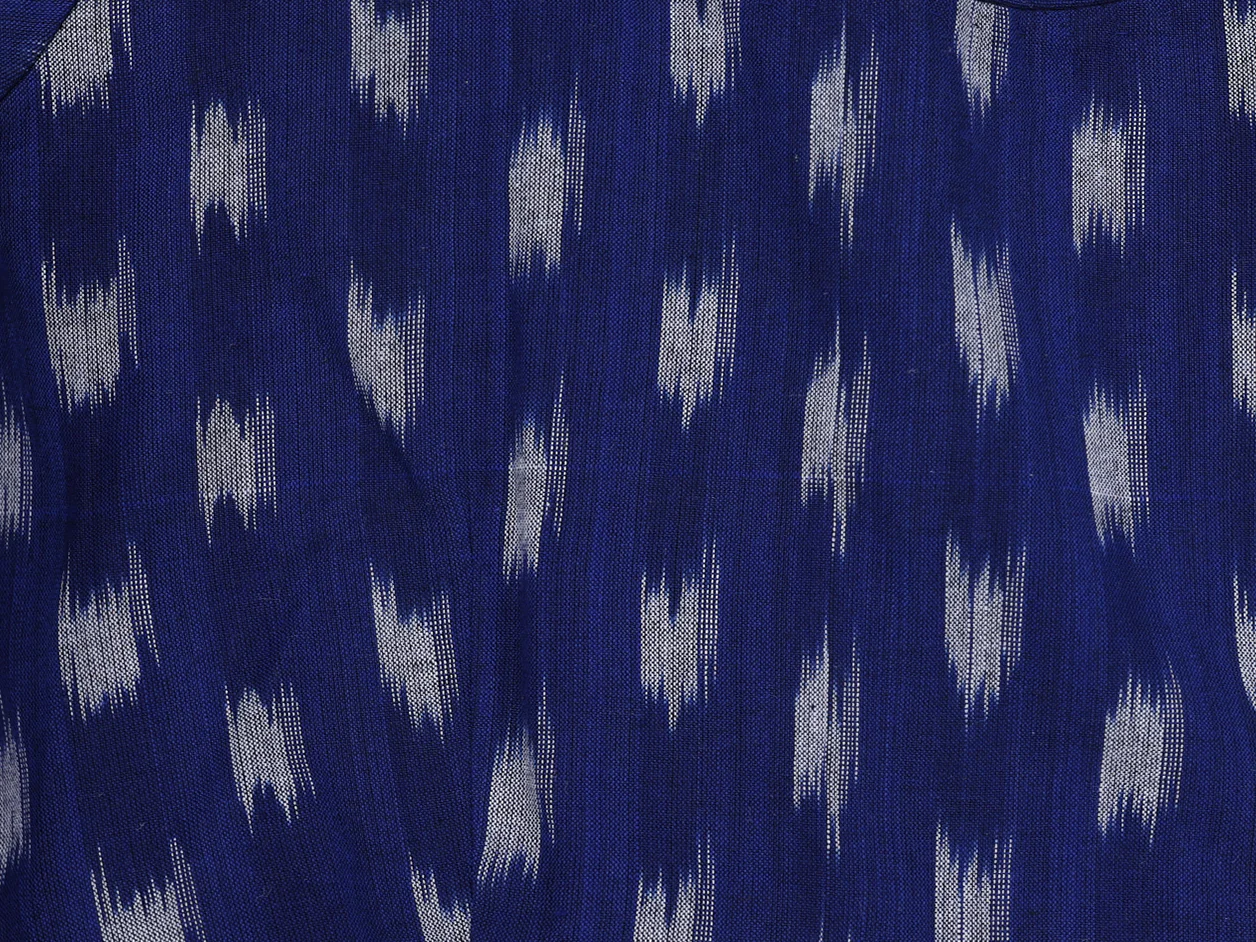 Printed Design Oxford Blue Cotton Readymade Blouse - Image 3