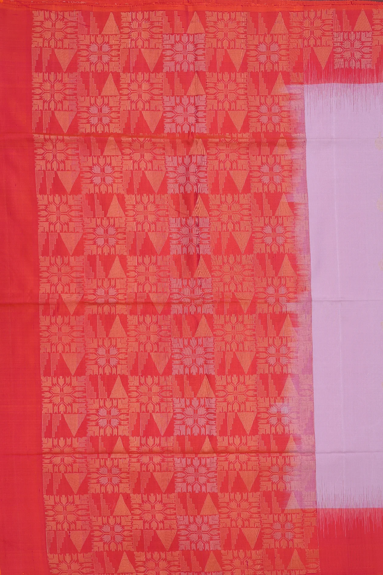 Soft Silk Saree In Dusty Lavender With Floral Buttas - Image 4