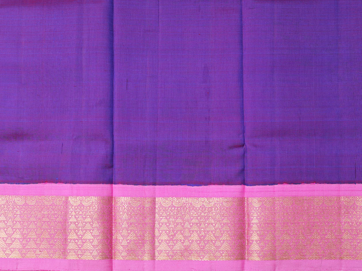 Zari Border Dual Tone Kanchipuram Silk Pavadai Sattai Material - Image 3