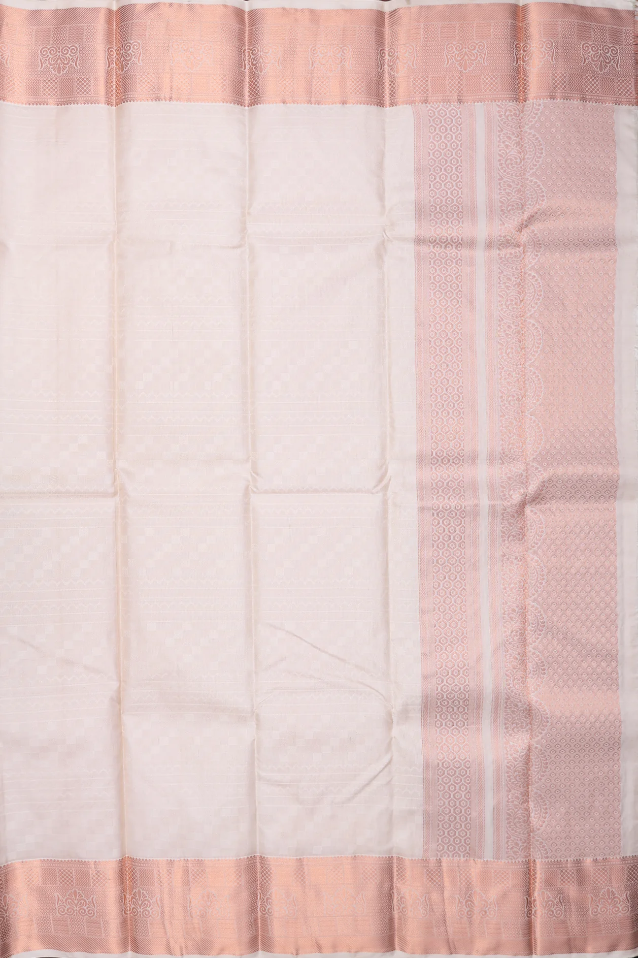 Zari Border Pale Pink Silk Dhoti With Shirt Material - Image 4