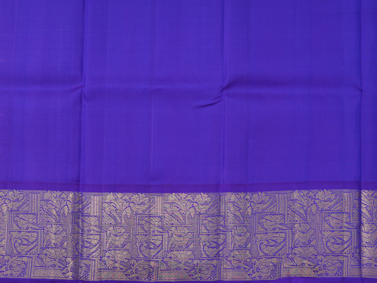 Zari Border Rani Pink Kanchipuram Pavadai Sattai Material - Image 4